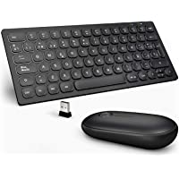 WisFox Combo de Teclado y Ratón Inalámbricos- 2.4GHz Silencioso Combo de Ratón Inalámbrico con Teclado USB Teclado…